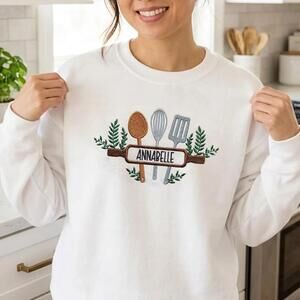 Baking Embroidered Sweatshirt Baker Shirt Cooking Lover Gift